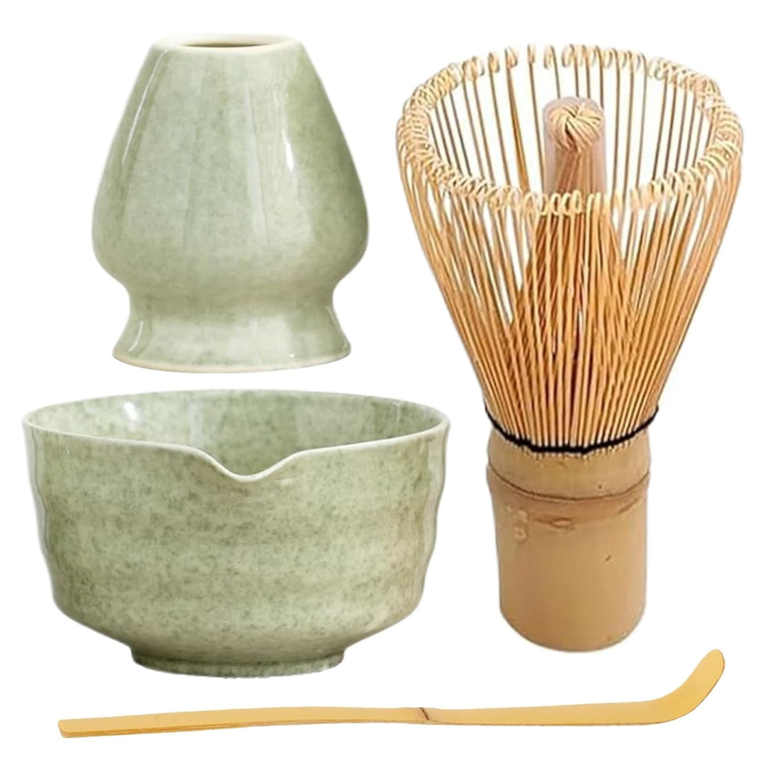 Matcha Whisk Set Ceramic Matcha Whisk wiederverwendbares Matcha Set Elegantes Matcha Kit enthält Mat