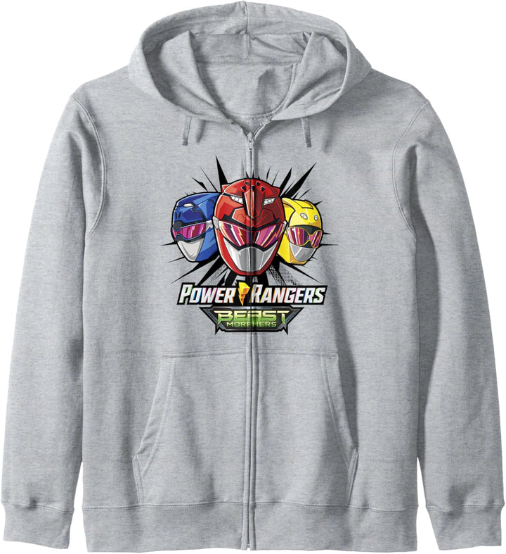 Power Rangers Group Shot Beast Morphers Helmets Kapuzenjacke