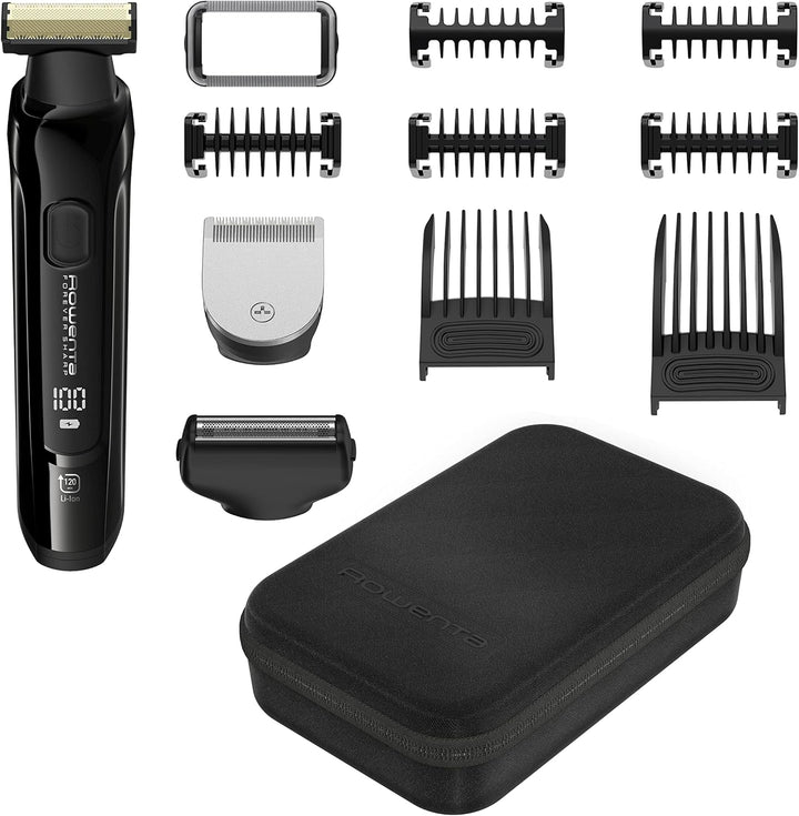 Rowenta TN6201 Forever Sharp Ultimate Haartrimmer | 3-in-1 Schneiden/Stutzen/Rasieren | Edelstahlkli