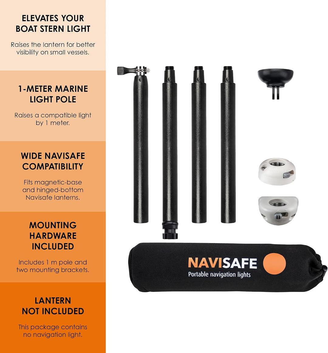 NAVISAFE Herren 905 Navimount Pole Pack (ersetzt 901/902), Schwarz