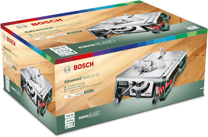Bosch Tischsäge Advanced Table Cut 52 (550 W, Leerlaufdrehzahl 8200 min-1, in Karton) AdvancedTableC