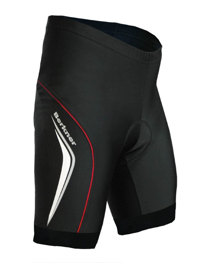 Berkner - Derek - Fahrradhose, Bikehose kurz, Radhose in schwarz rot blau grün Weiss Schwarz - Rot 4