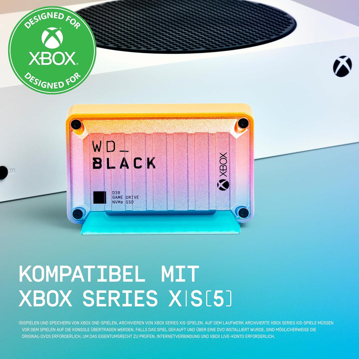 WD_Black D30 Game Drive for Xbox 1 TB - Summer Collection (1 Monat Xbox Game Pass Ultimate, Übertrag