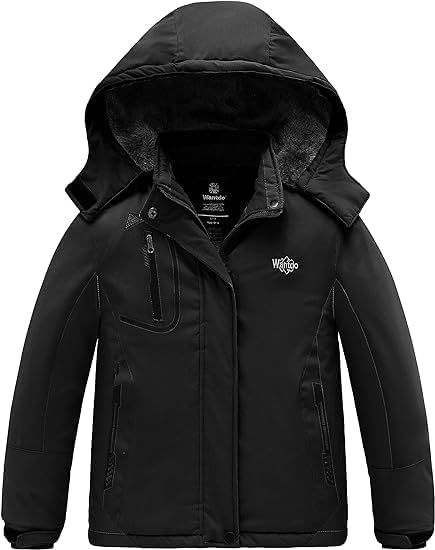 Wantdo Mädchen Berg Ski Jacke Warmer Winter Fleece Mäntel Wasserdichter Atmungsaktive RegenMäntel Ou