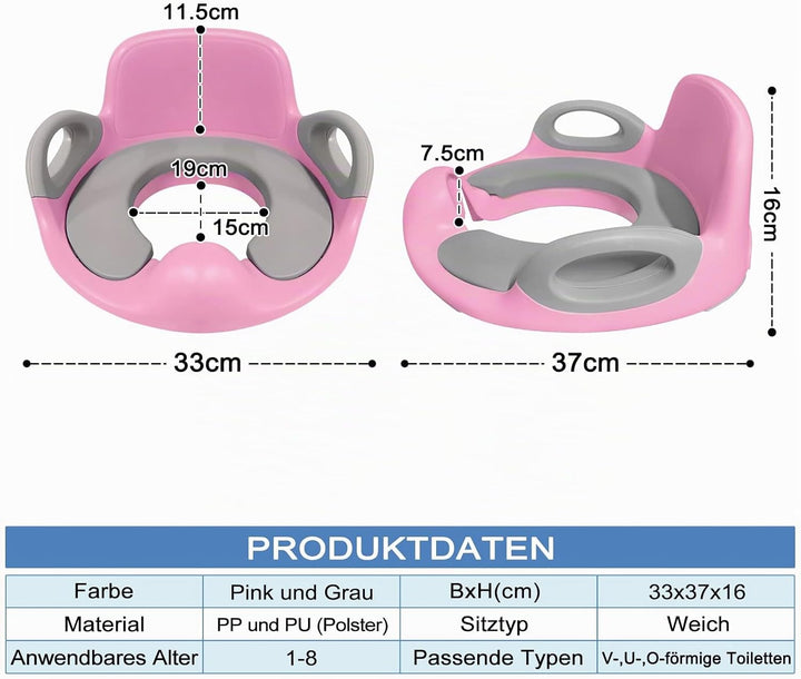 Aufun Toilettensitz Kinder Töpfchentrainer, Baby WC-Sitz Kinder, für Jungen und Mädchen 12 Monate bi