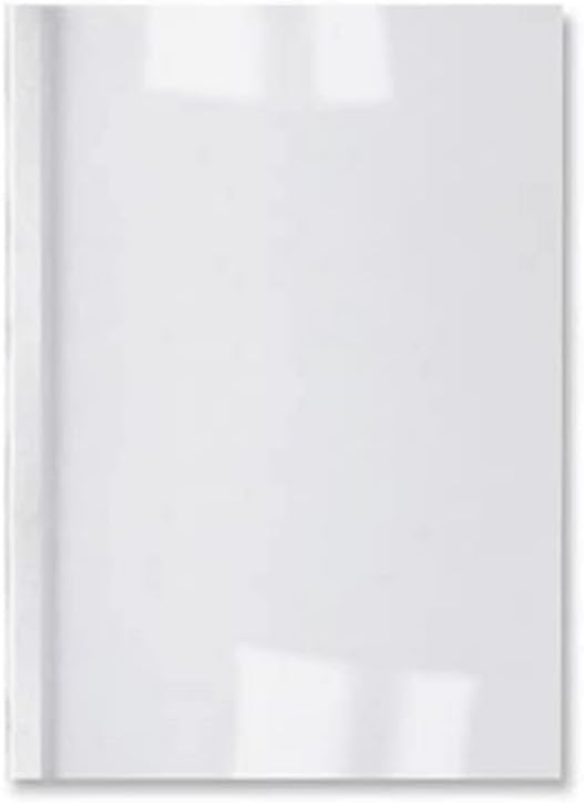 GBC LeatherGrain Thermo-Bindemappen, 100 Stück, A4, weiss, 3mm weiss 3 mm, weiss 3 mm