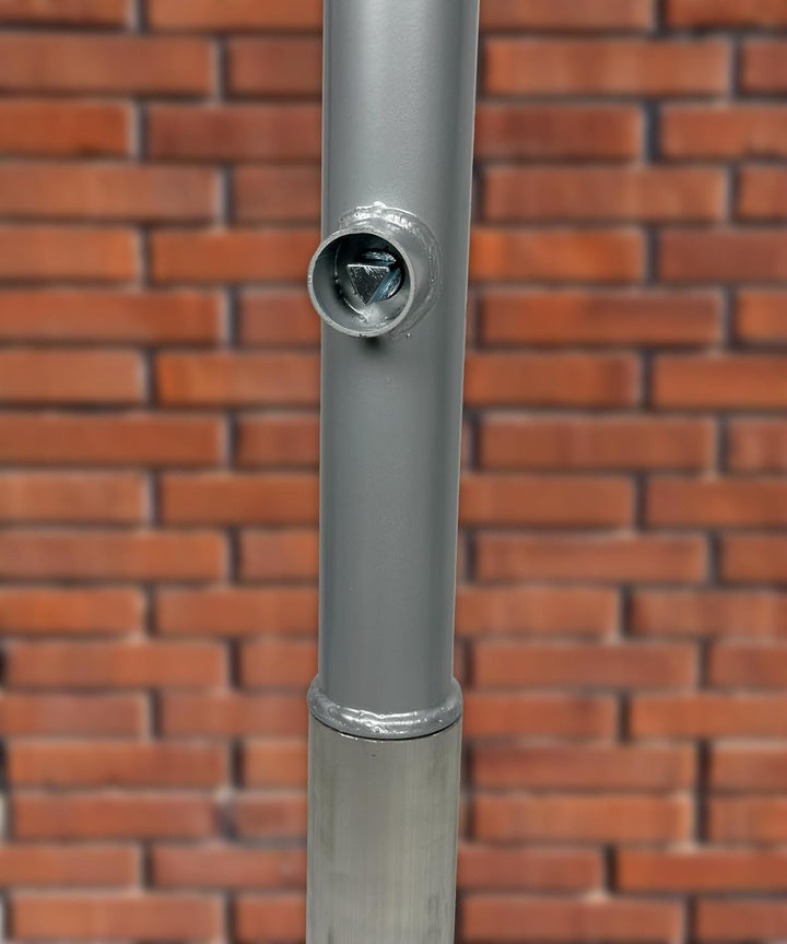 ES-Team UVAP80.03 Absperrpfosten Ø60mm x 900 mm über Flur Stahl verzinkt, Herausnehmbar DIN 3223 Dre