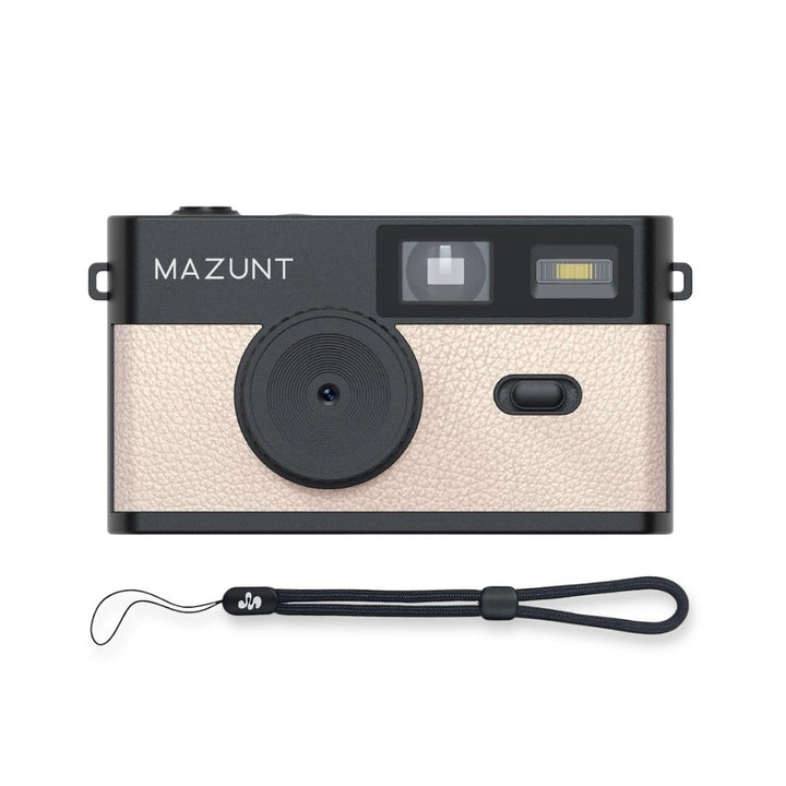 Retro Digitalkamera, 12 MP, bildschirmfreie Kamera inkl. SD-Karte Beige, Beige