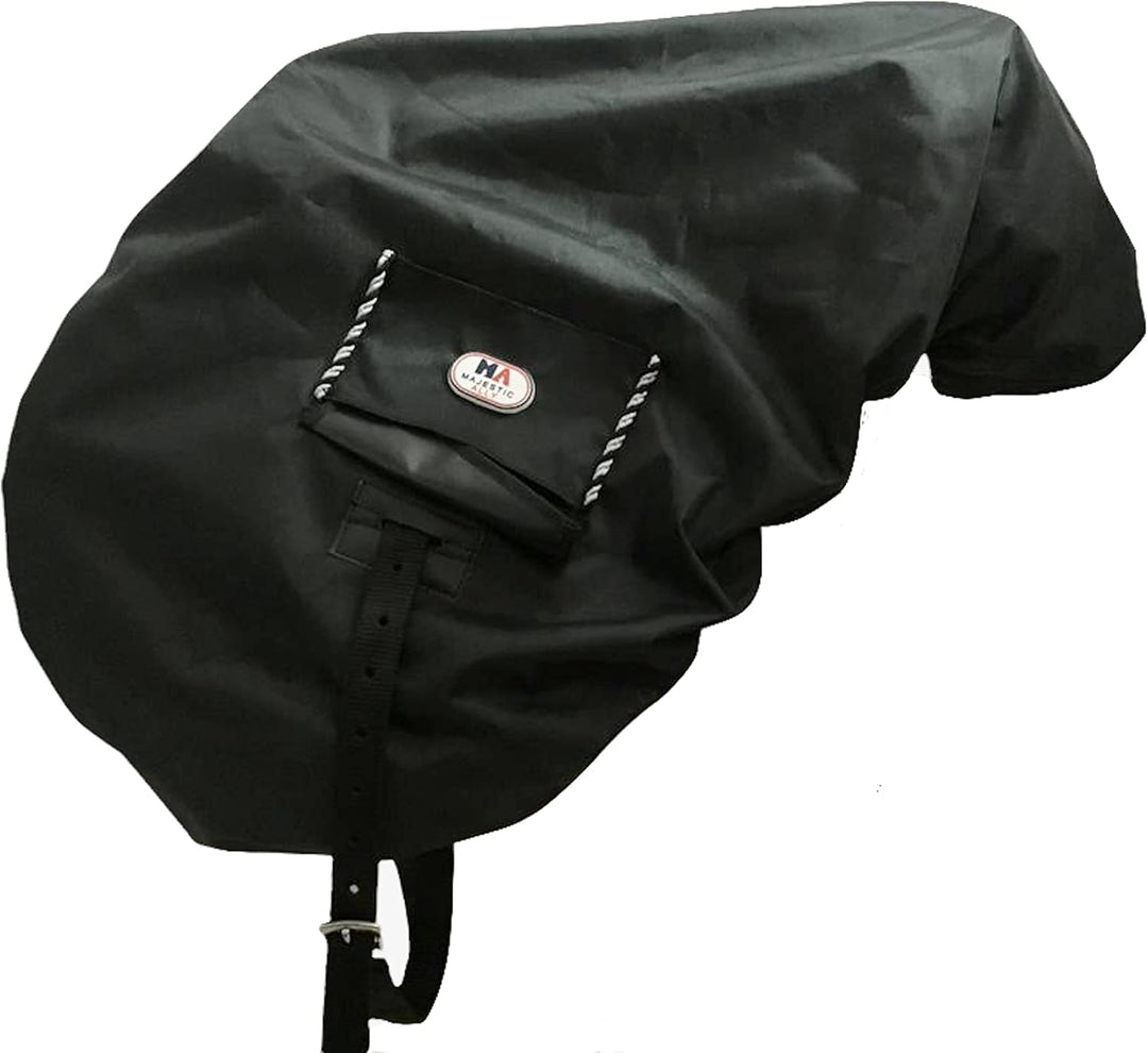 Majestic Ally Sattelbezug aus Nylon, wasserdicht, mit Fleece gefüttert, verschiedene Farben (schwarz