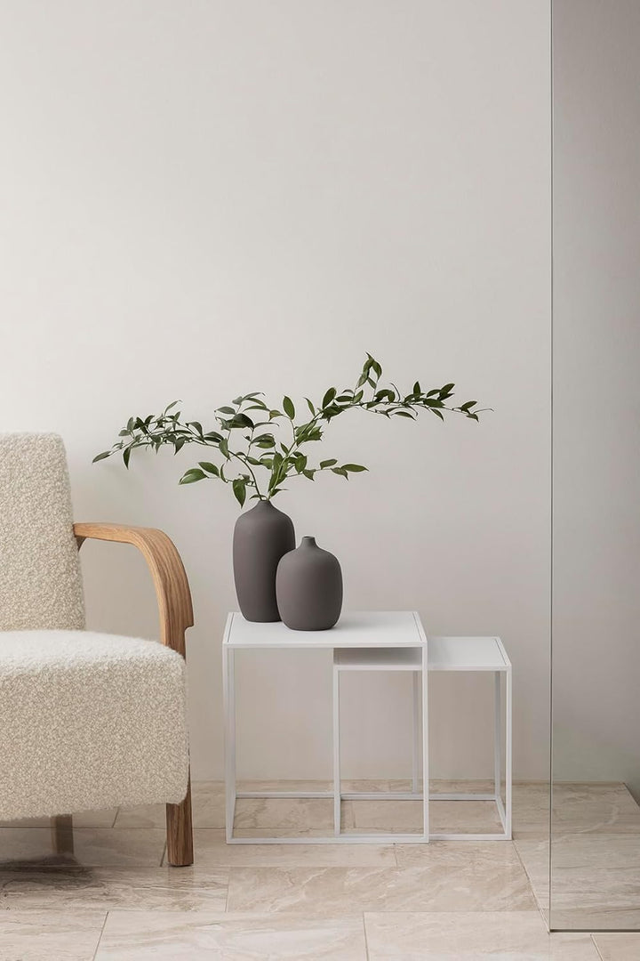 Blomus Fera Beistelltische, Stahl pulverbeschichtet, Weiss, One Size