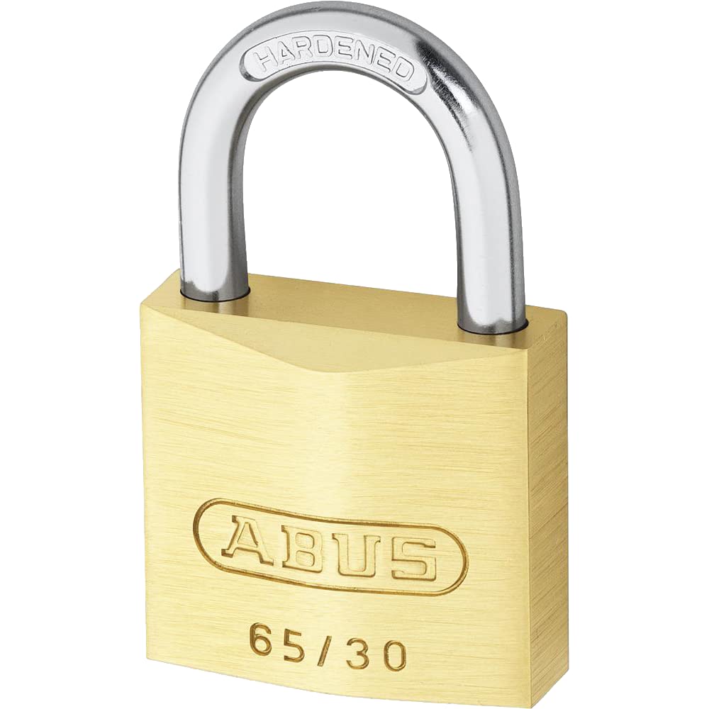 ABUS Vorhängeschloss Messing 65/30 - 2er Set, gleichschliessend - Schlosskörper aus massivem Messing