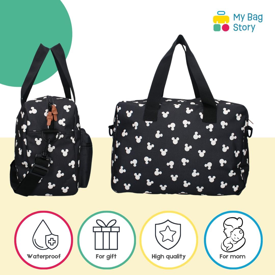 mybagstory - Wickeltasche mit grosser Kapazität mit Wickelunterlage Micky Maus - Grösse 40 cm - vers