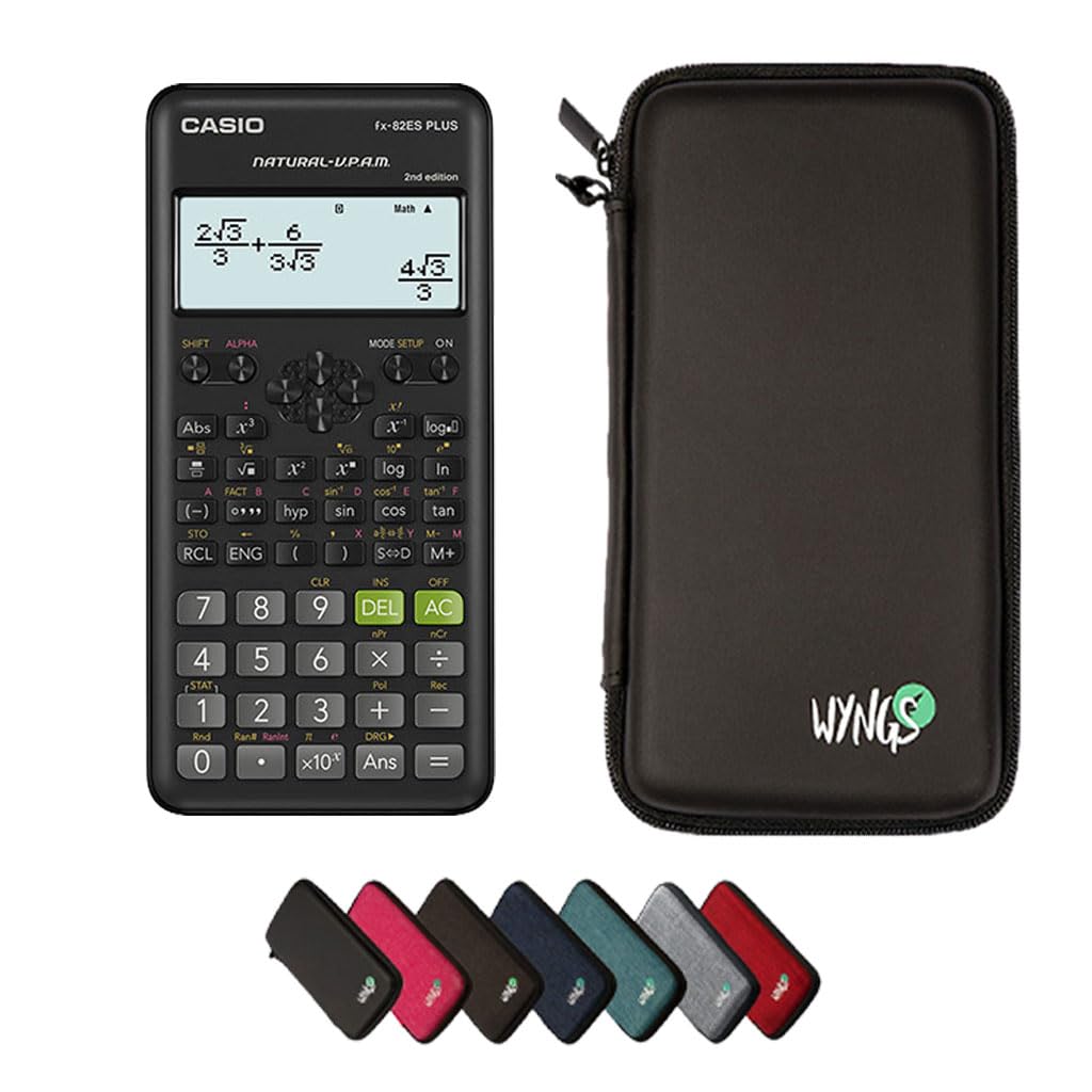 CALCUSO Sparpaket: Casio FX-82ES Plus 2nd Edition Technisch-Wissenschaftlicher Taschenrechner + WYNG