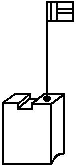 Asein Kohlebürsten 1899.07 für Elektrowerkzeuge - 6,5x13,5x27mm - 0,26x0,53x1,06''