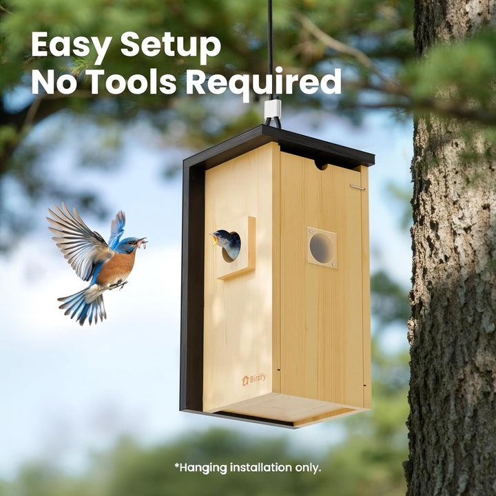 Birdfy Vogelhaus mit Kamera,Nistkasten mit Kamera, 2 Millionen Pixel Outdoor-Vogelhaus-Kamera, Echtz