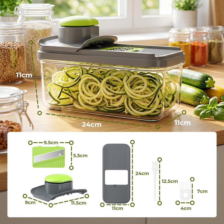 5 in 1 Mandoline Gemüsehobel Gemüsereibe - Gurkenhobel Dünne Scheiben - Reibe für Gemüse - Hobel Gem