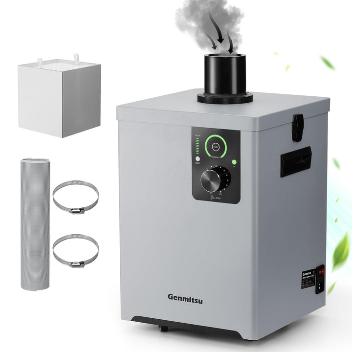 Genmitsu MD13 Rauchreiniger für Genmitsu L8, Rauchabsauger mit Vierschichtfiltration, LED-Schnittste