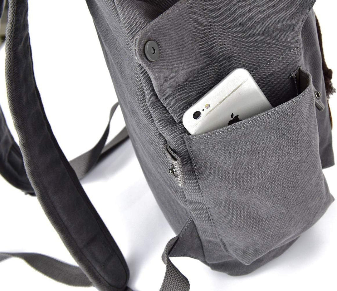 RERI Canvas Leinwand Rucksack Vintage für Outdoor Camping Aussflug Sports Universität Rucksack Wande