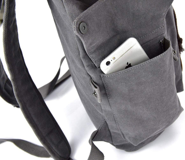 RERI Canvas Leinwand Rucksack Vintage für Outdoor Camping Aussflug Sports Universität Rucksack Wande