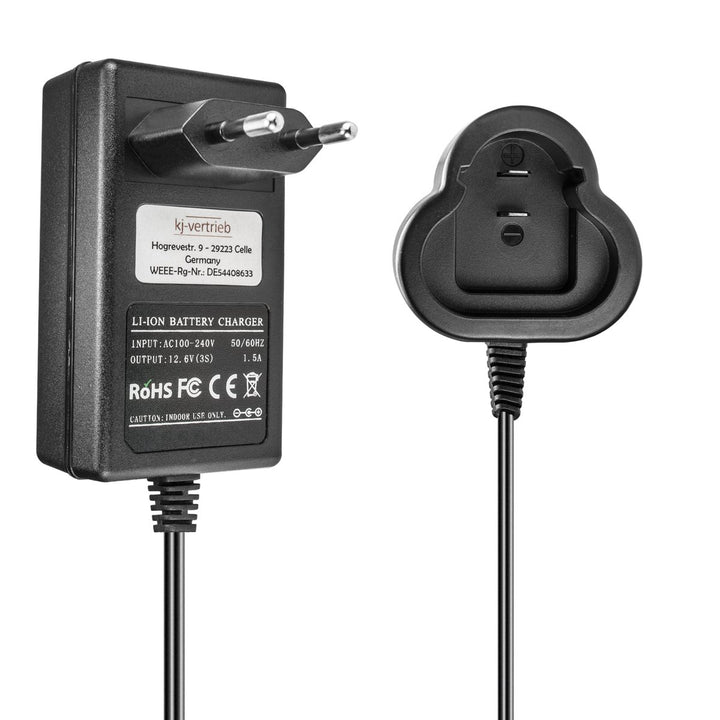 Ladegerät kompatibel mit Metabo Li-Ion Werkzeug-Akkus 6.2543, 6.25439-12.6V 1.5A 10.8-12.6V Li-ion,