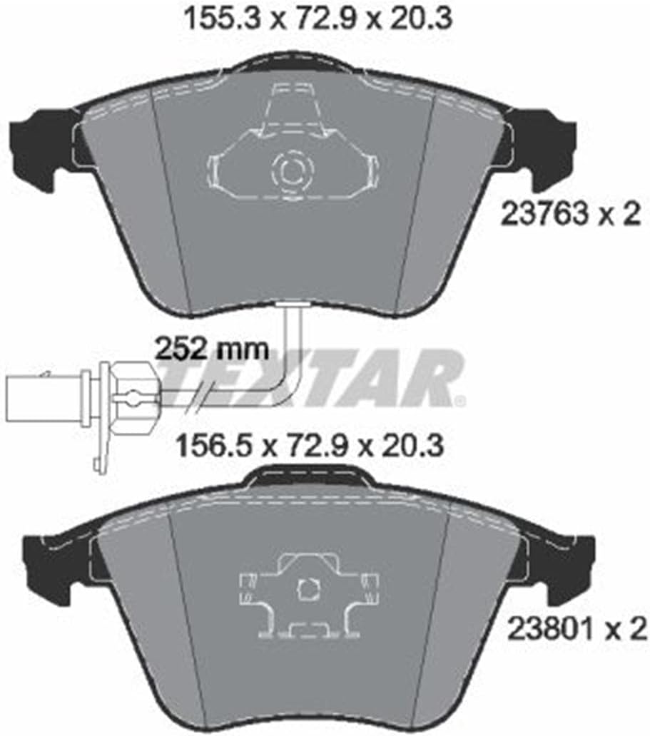 Textar 2376302 Bremsbelagsatz, Scheibenbremse