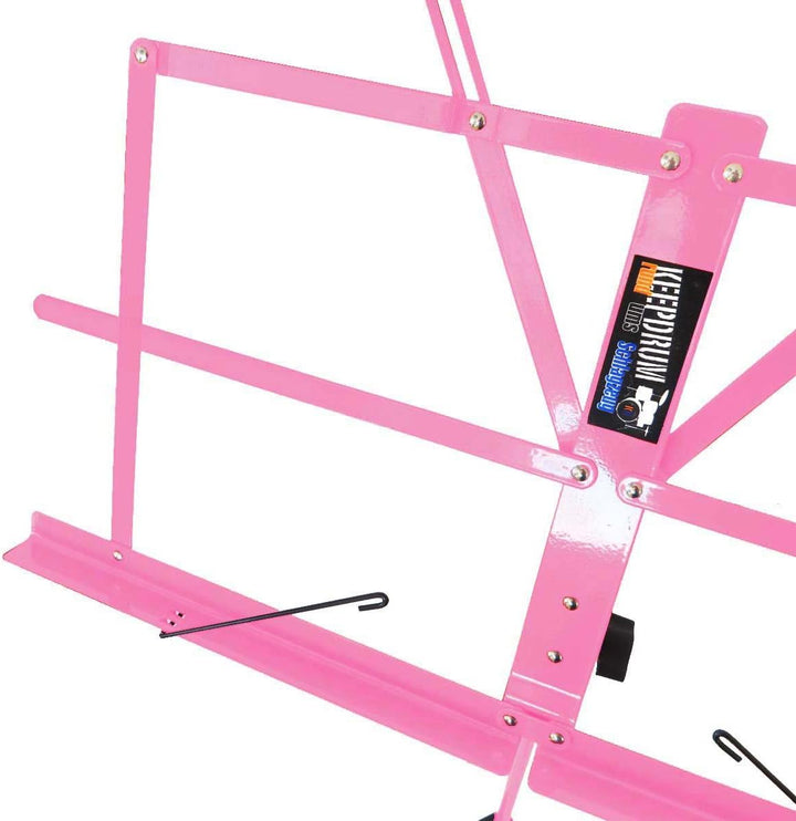 keepdrum MUS2 PK Notenpult Notenstaender Rosa Pink kindgerecht + keepdrum Tragetasche