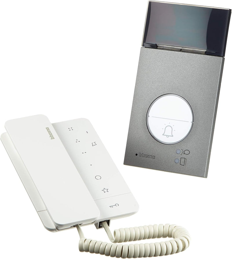 BTICINO, Audio-Türsprechanlage Set Flex’ONE, 2-Draht mit Türstation LINEA 3000, Netzgerät und Hausst