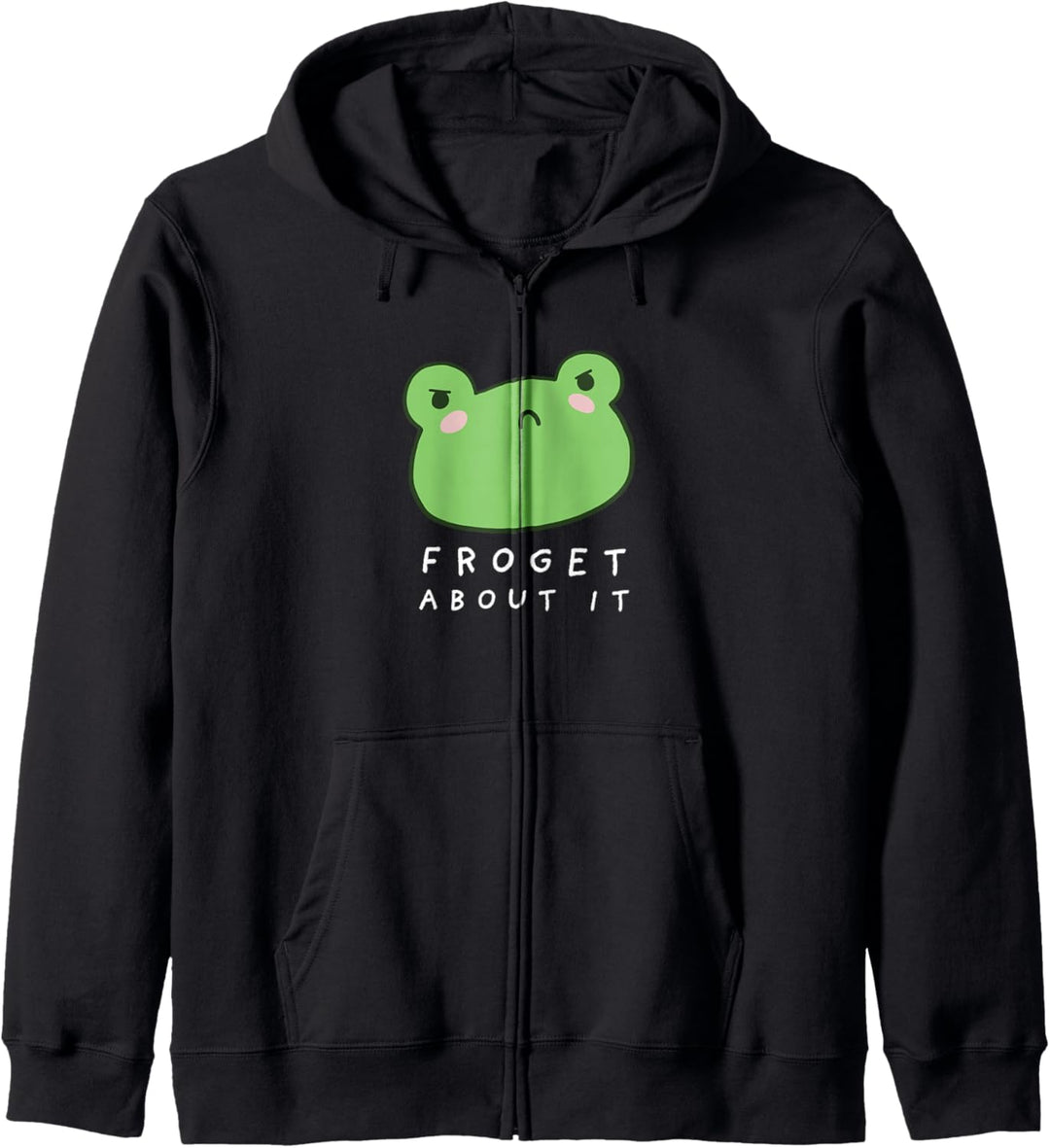 Froget About It - Netter mürrischer ästhetischer Frosch Kapuzenjacke