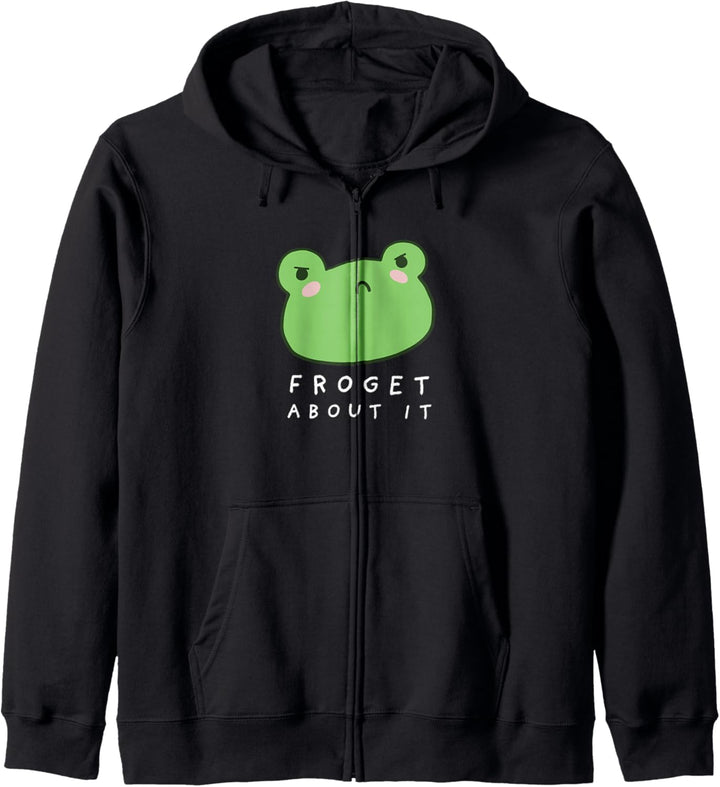 Froget About It - Netter mürrischer ästhetischer Frosch Kapuzenjacke