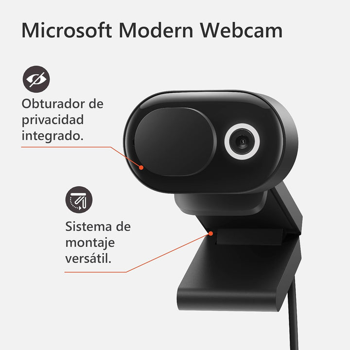 MICROSOFT 8L3-00005 - Modern Webcam, DFOV of 78° (HFOV 69°, 16:9 Aspect Ratio), schwarz