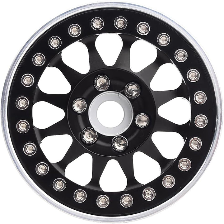 INJORA RC Felgen 4 Stücke 1,9 Beadlock Felgen Metallische Räder Felge Set für 1:10 RC Crawler Axial