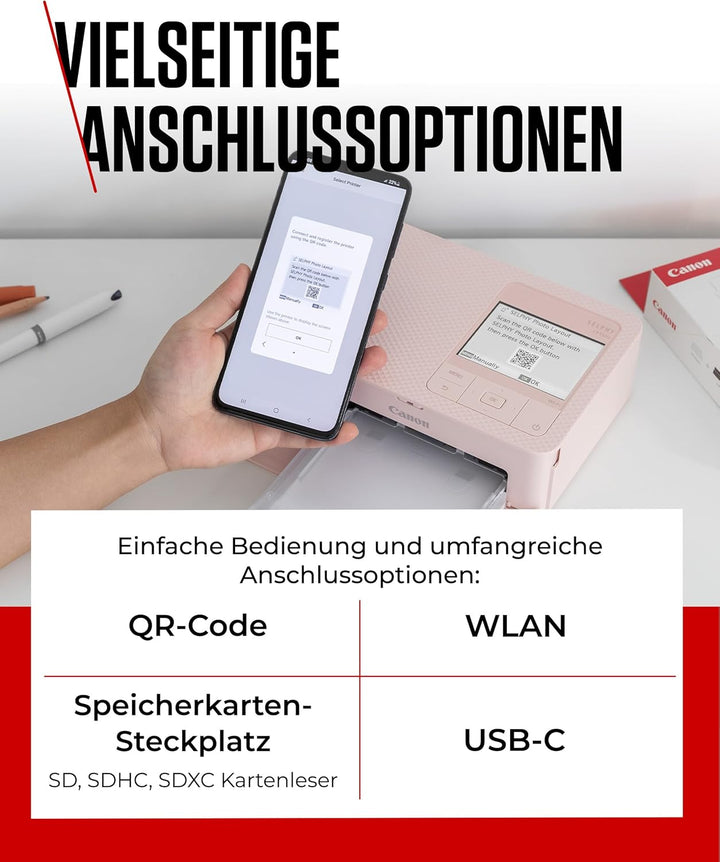 Canon SELPHY CP1500 Mini Fotodrucker mobil tragbar unterwegs (bis Postkartengrösse 10x15cm, WLAN, ka