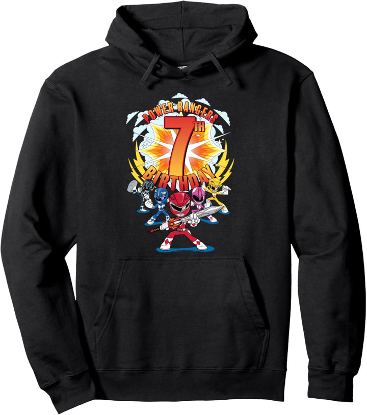 Power Rangers Awesome 7th Birthday Mini Action Shot Pullover Hoodie