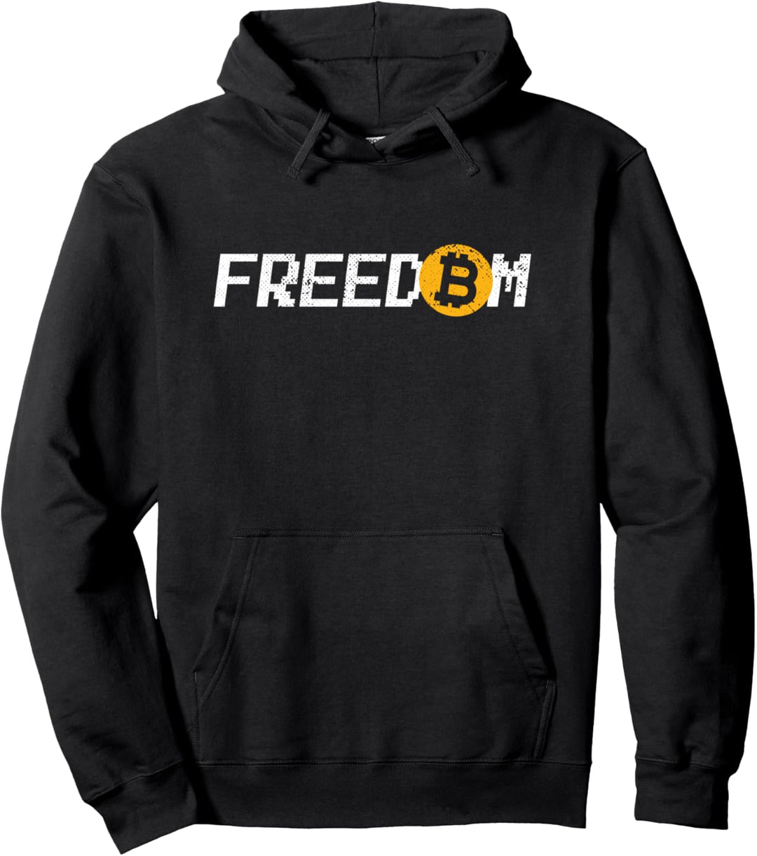 Bitcoin Freedom Kryptowährung BTC Freiheit Millionär Reich Pullover Hoodie