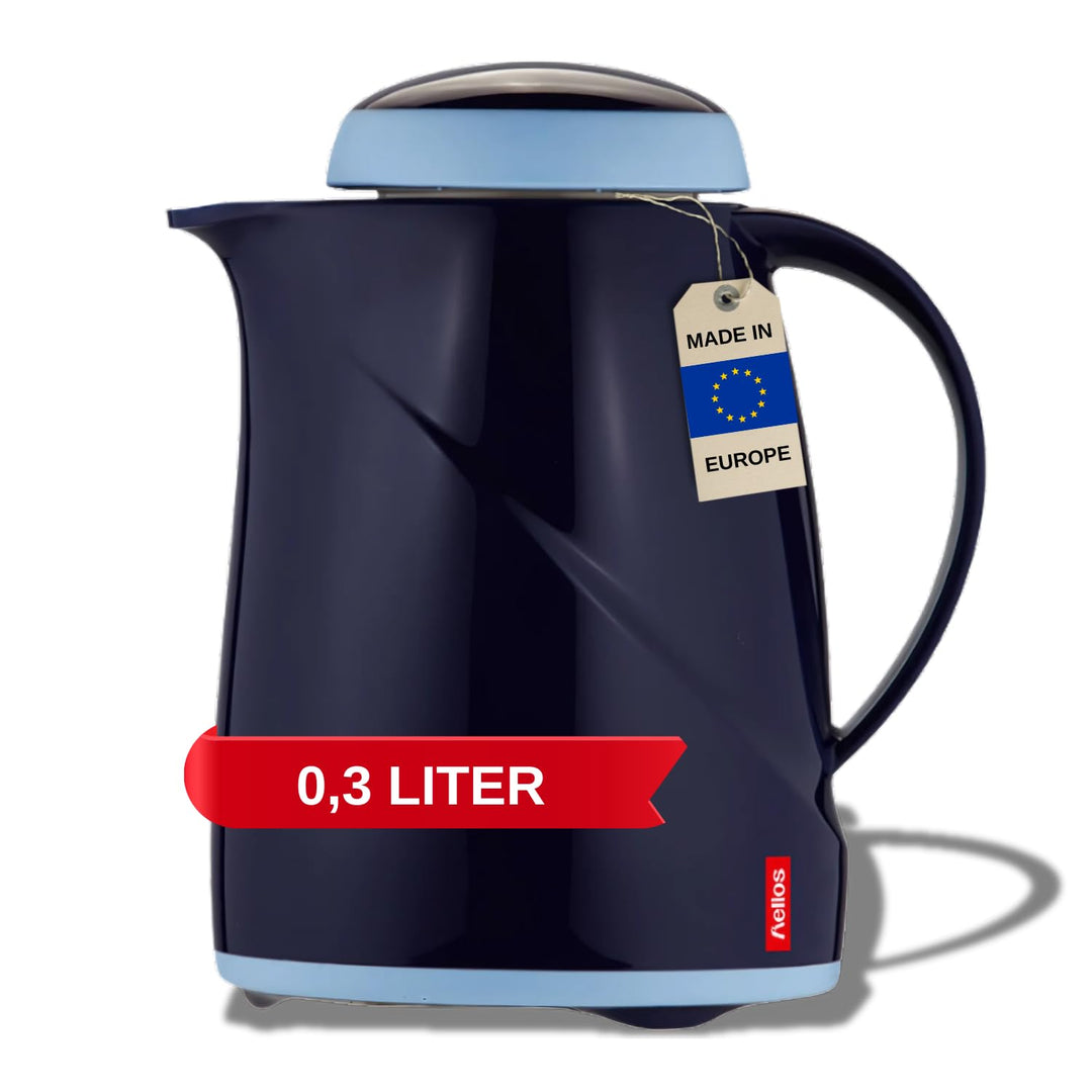 Helios Wave Kunststoff-Isolierkanne, dunkelblau, 0,3 Liter Dunkelblau 0,3 Liter, Dunkelblau 0,3 Lite