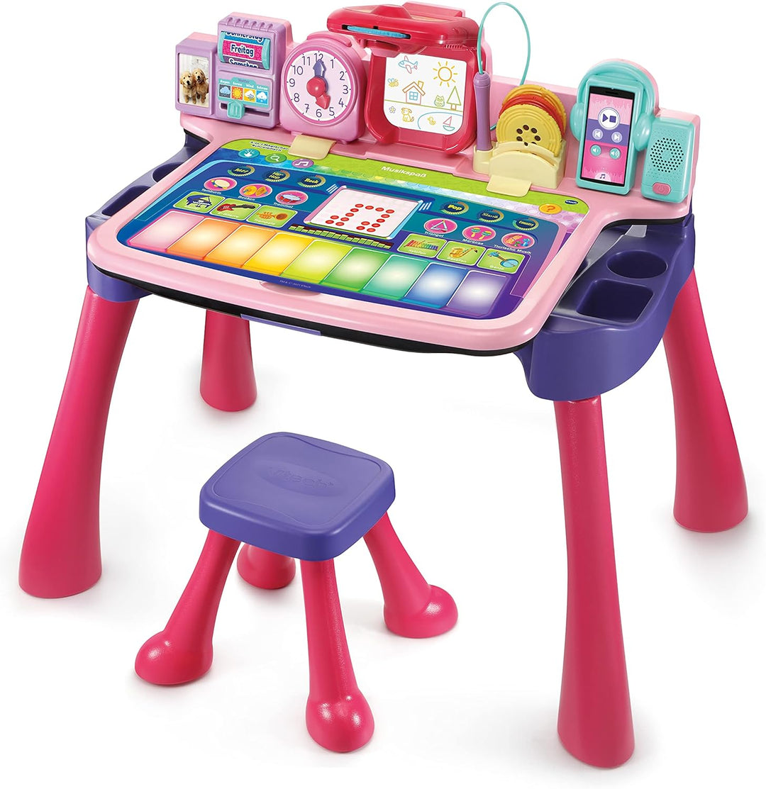 VTech 80-540954 5-in-1 Magic Desk pinker Gaming-Schreibtisch, deutsche Sprache Lila/Pink, Lila/Pink