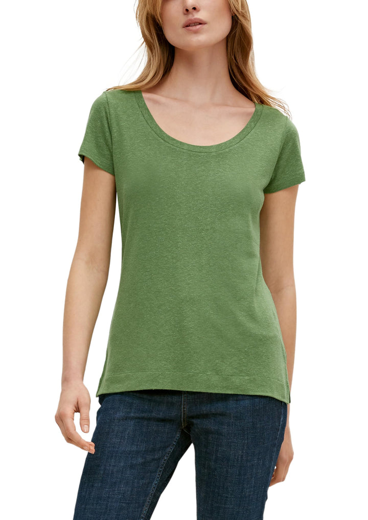 comma Damen T-Shirt 38 7465 Grün, 38 7465 Grün