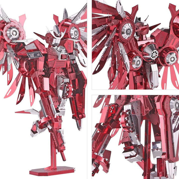 Piececool 3D Puzzle Metall, Roter Ritter Mechkrieger Kampfritter für Modellbausatz Erwachsene, 3D-Pu