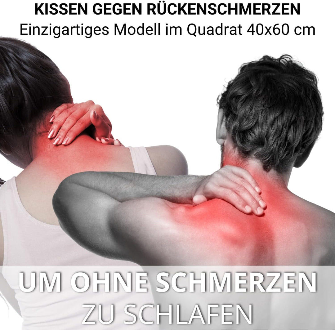 Ergonomisches Nackenkissen 40x60cm (GARANTIE) Memory Foam Kissen 40x60 Schmerzhafte Nackenschmerzen