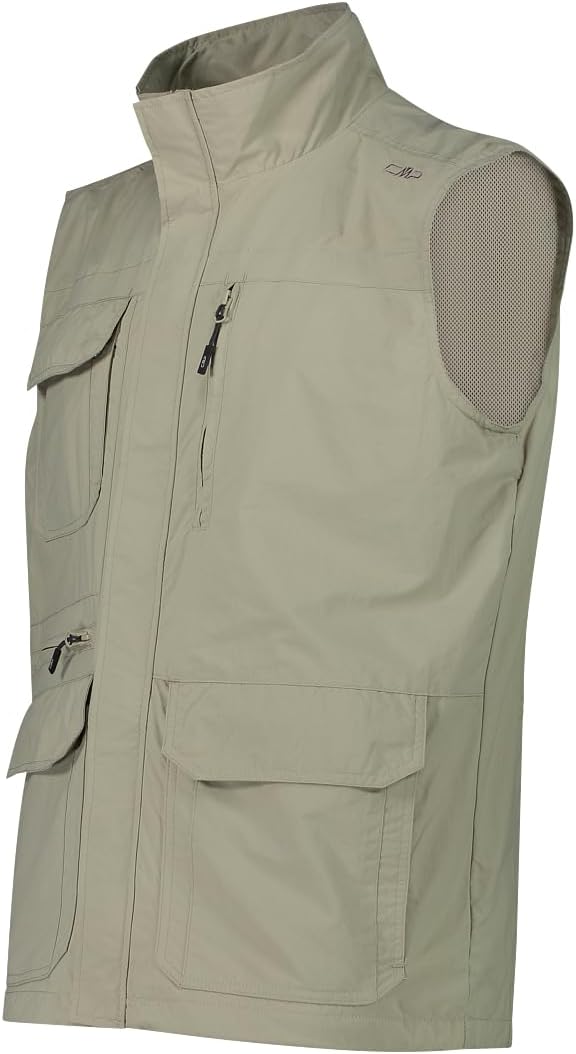 CMP Herren Gilet in Nylon Traspirante Con Spaziose Tasche Weste 48 SAND, 48 SAND