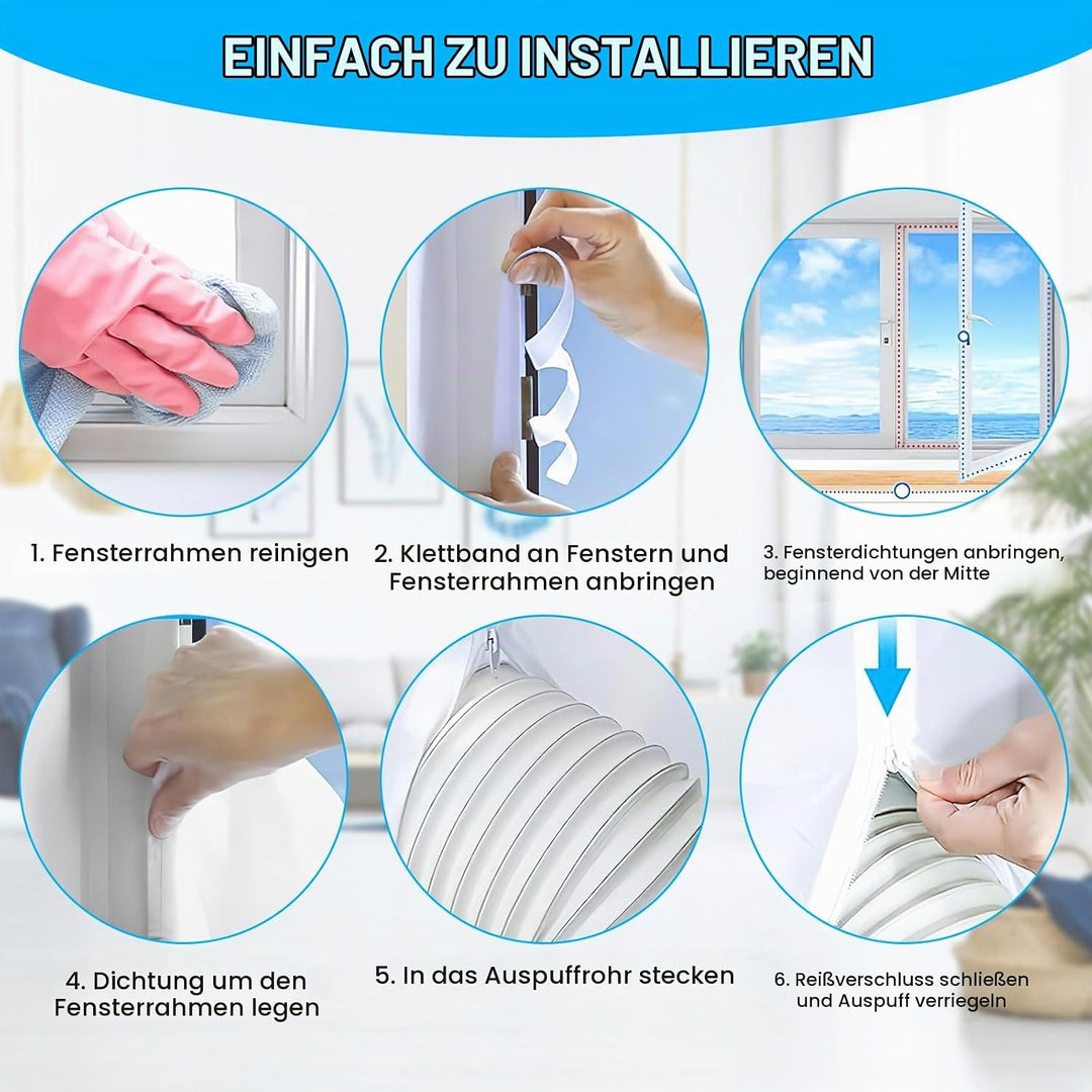 dellyy 400cm Klimaanlage Fensterabdichtung, Guarnizione Universale per Finestre per Condizionatore P