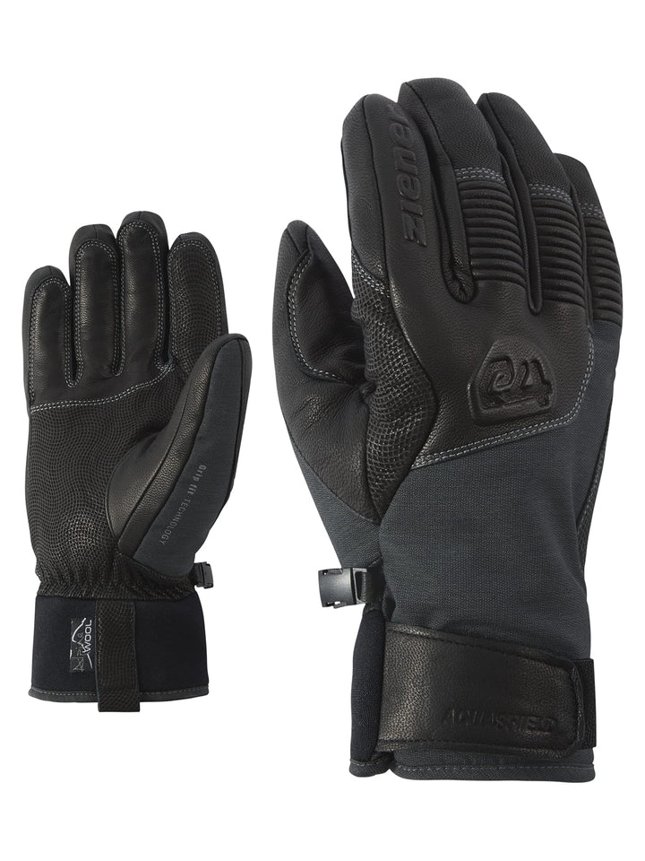 Ziener Herren Ganzenberg Ski-Handschuhe/Wintersport, wasserdicht, atmungsaktiv, Alpine Wool 10.5 gre
