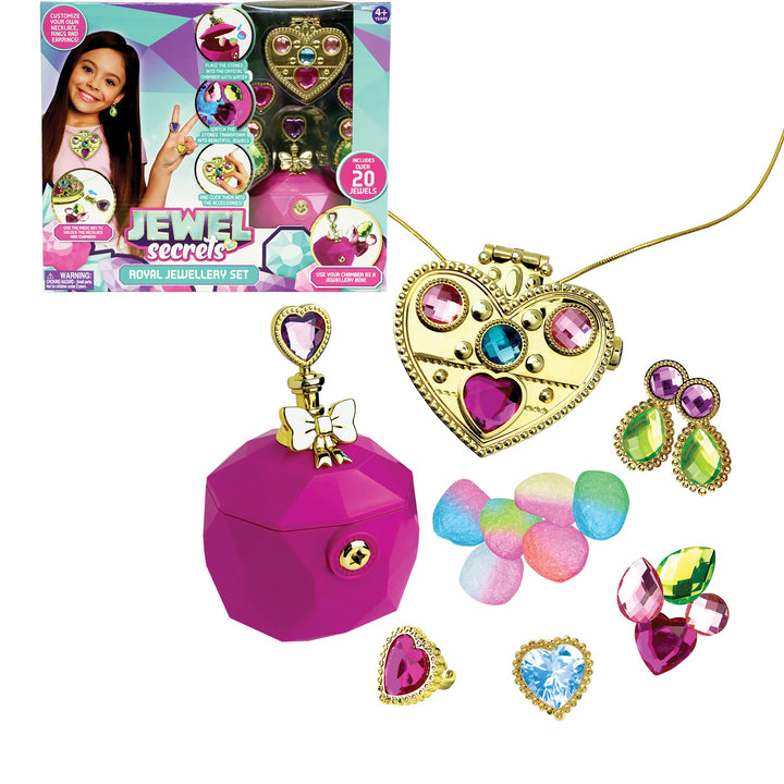Jewel Secrets - Royal Jewellery Set - for Dress Up - Make Your Own Jewellery, Gems Inside Magic Ston