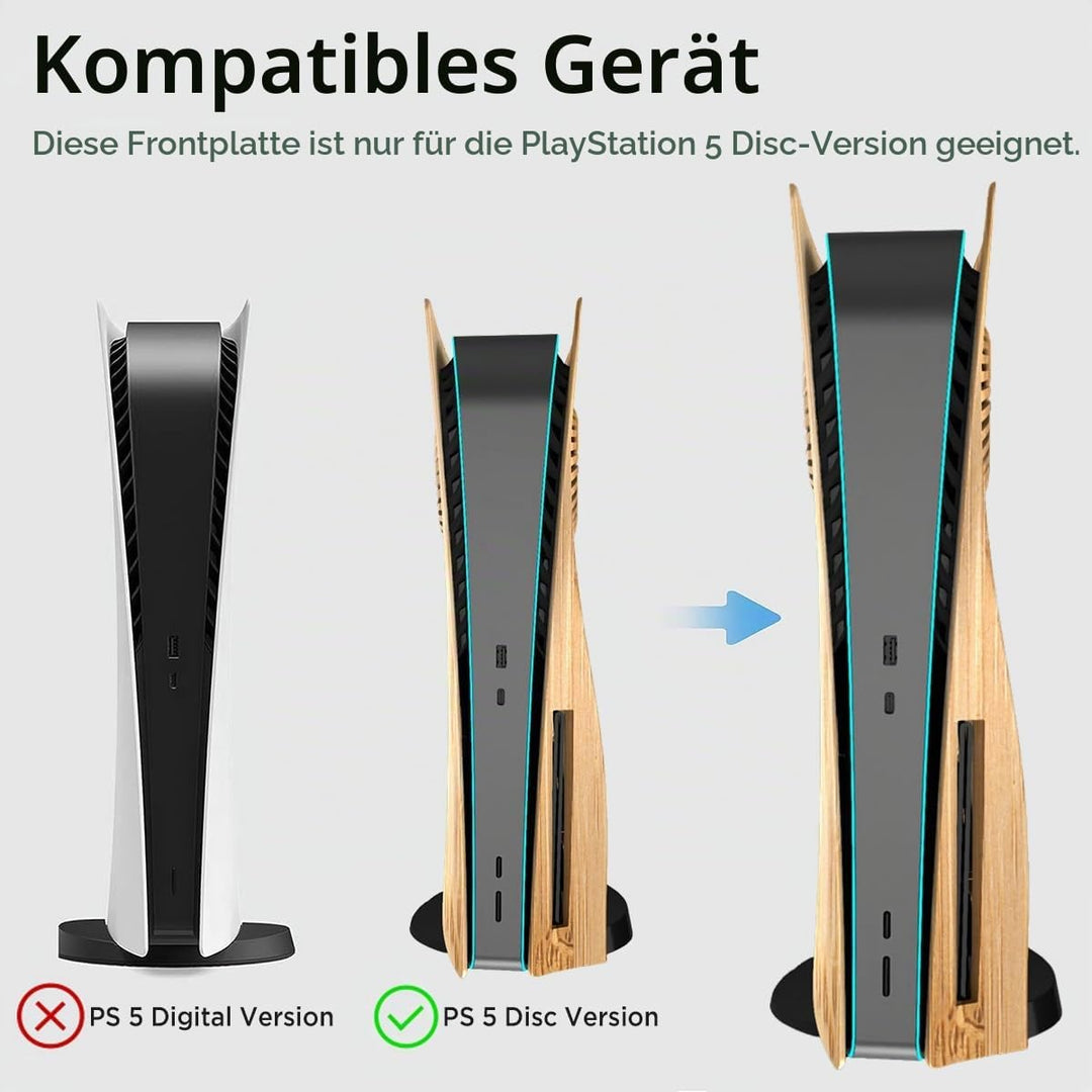Miimall Cover Kompatibel mit PS5 Konsole Hülle mit Kühlöffnungen, Kratzfeste Ersatzplatte Harte Shel