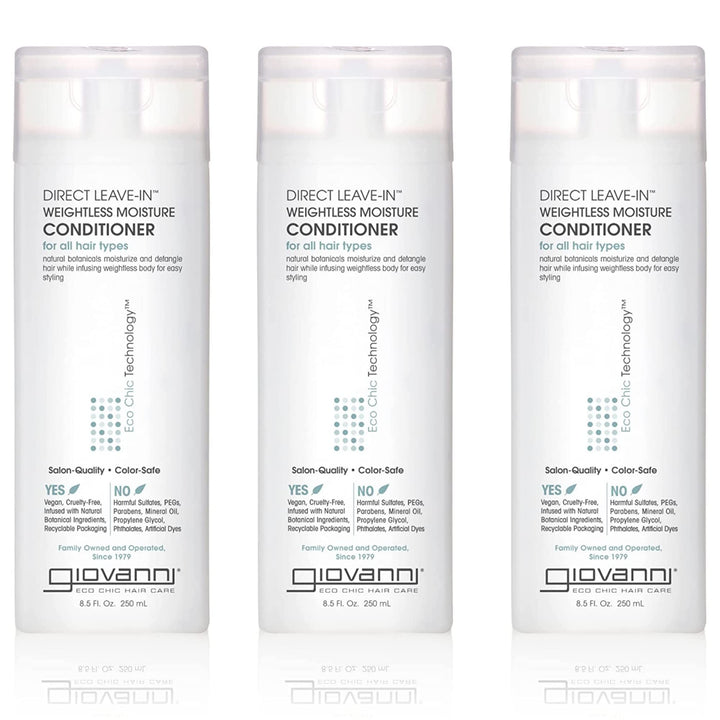 Giovanni Direct Leave-In Conditioner, Weightless Moisture, 8.5-Ounce Containers