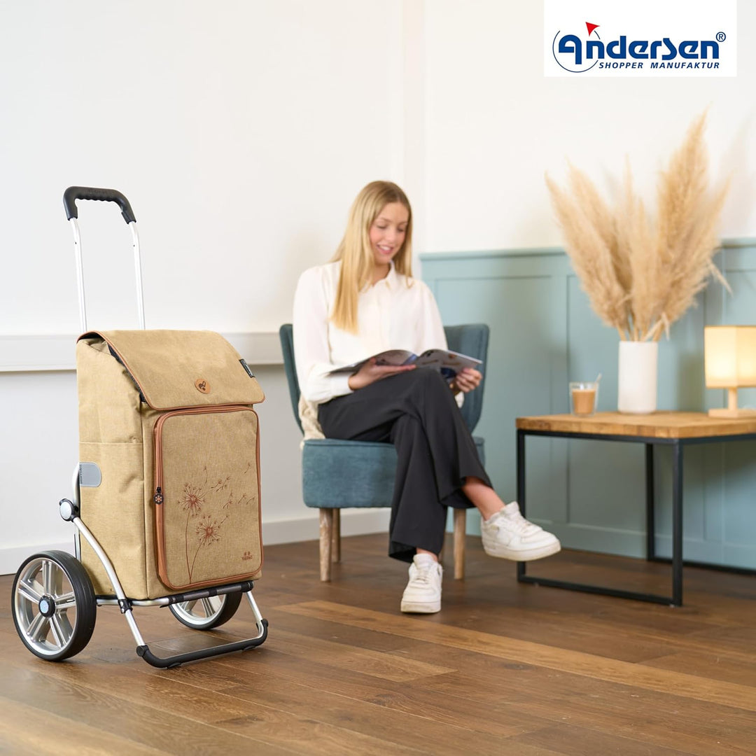 ANDERSEN Einkaufstrolley - Royal Shopper Erbo beige 45 L Einkaufswagen, gross, Thermo, vielseitig, A