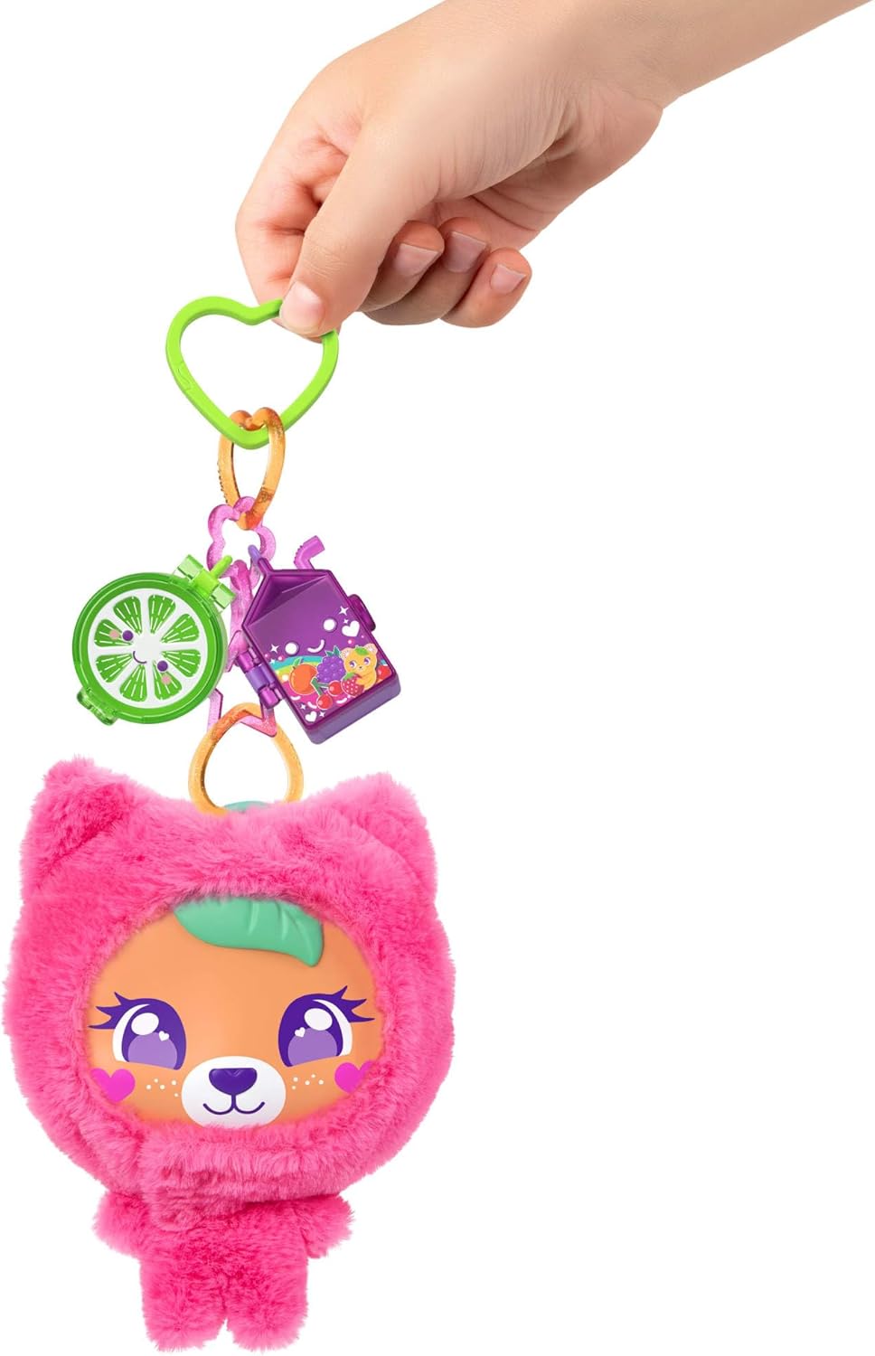 Polly Pocket Puppen- und Haustier-Spielset, Plüschbär-Schatulle, Schlüsselanhänger und Plüschtier, O