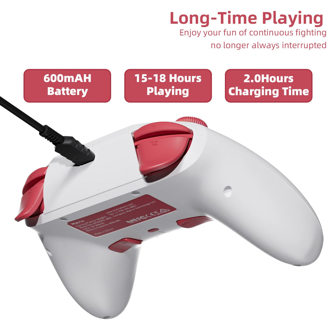Mytrix Mädchen-Muster Switch Controller mit RGB Lichteffekt, Wireless Pro Controller für Nintendo Sw