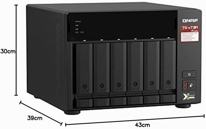 Qnap TS-673A-8G 6-Bay NAS, AMD Ryzen V1000 Series V1500B 4C/8T 2,2 GHz, One Size NAS Single 6-bay 8G