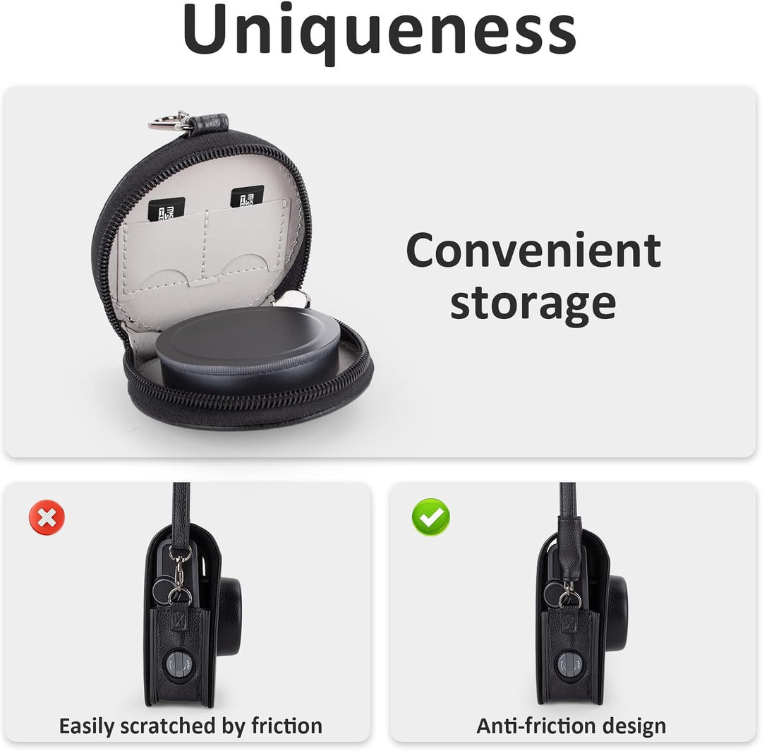 Rieibi Kameratasche für Instax Wide Evo Kamera, abnehmbare Tasche mit verstellbarer Schulter und Obj